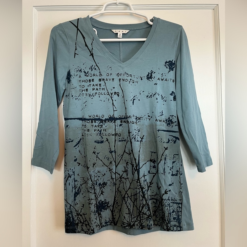 Vintage Cabi Blue 3/4 Tee - Medium